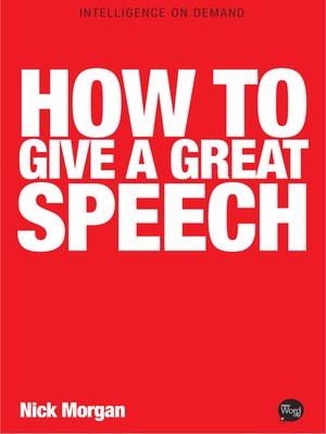 cover image of How to Give a Great Speech